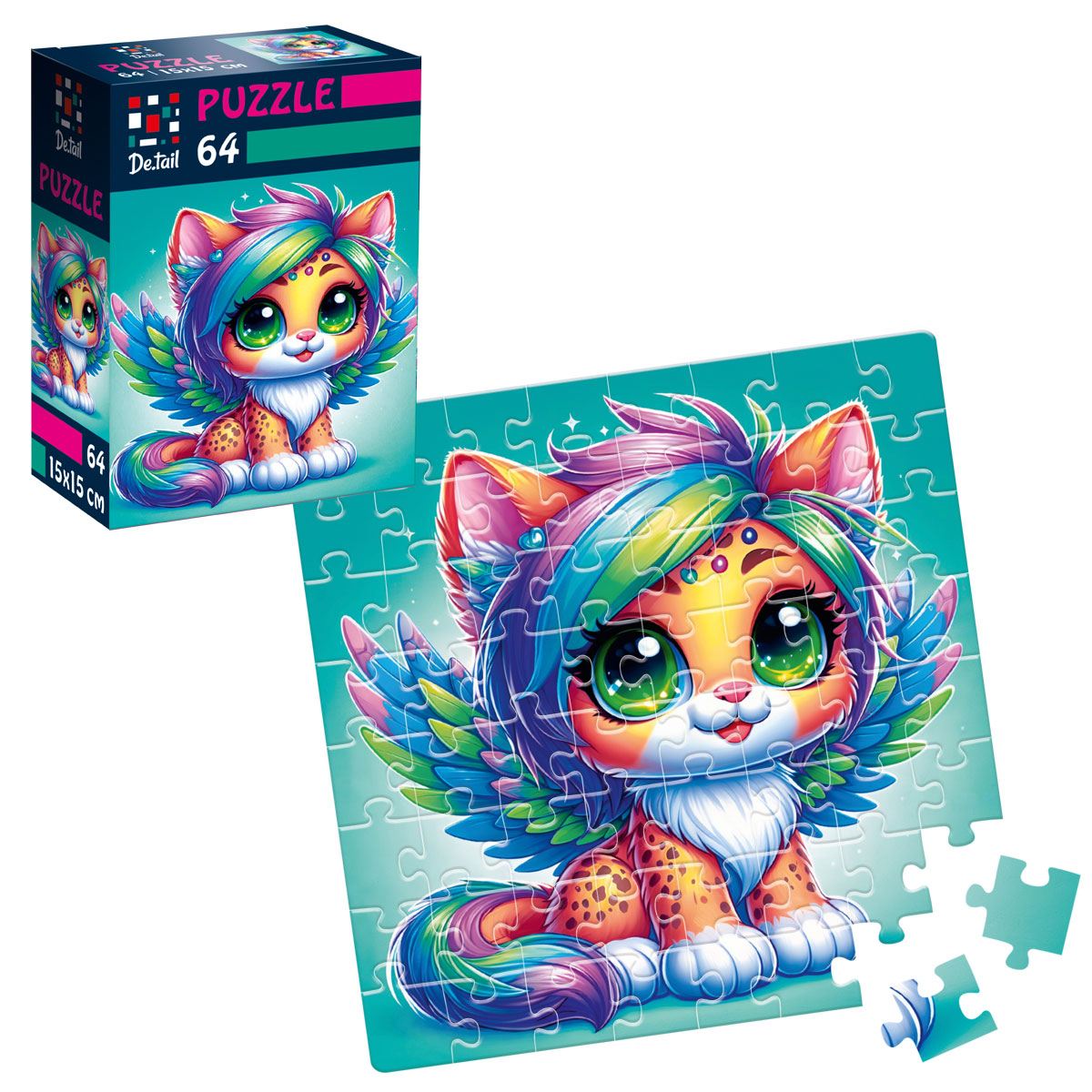 Пазли De.tail 64ел. Казковий леопардик №DT1234-23(54) — фото товару | Канцелярський Сад