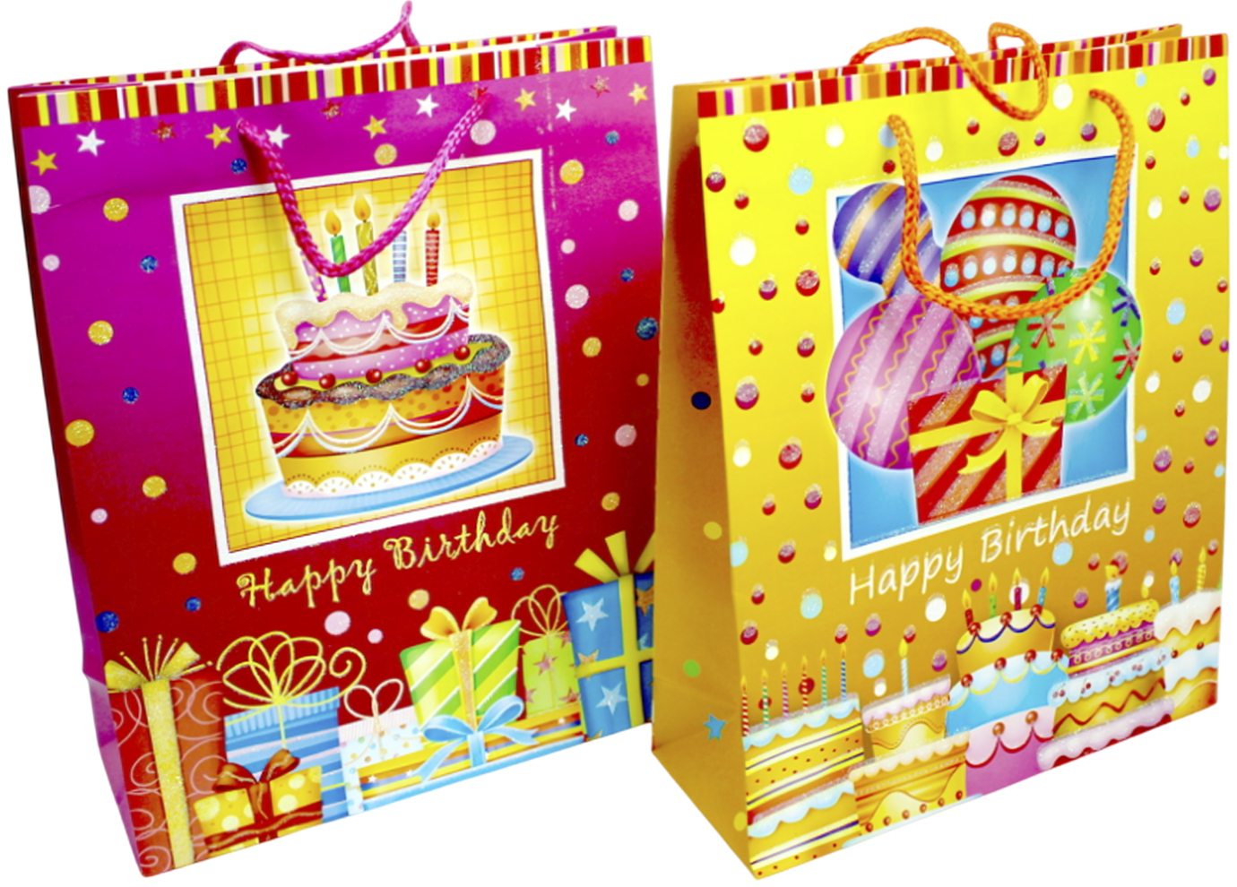 Пакет подарунковий папер. "Happy Birthday" 26х10х32см,96-29/2114L №/461399/Leader/(12) — фото товару | Канцелярський Сад