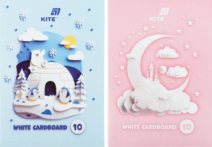 Картон білий А4 одностор. 10арк. №K26-1254/Kite/(20) — фото товару | Канцелярський Сад