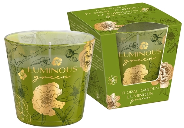 Свічка з ароматом "Bartek candles" 115г/30год. Luminous Grreen(12) — фото товару | Канцелярський Сад