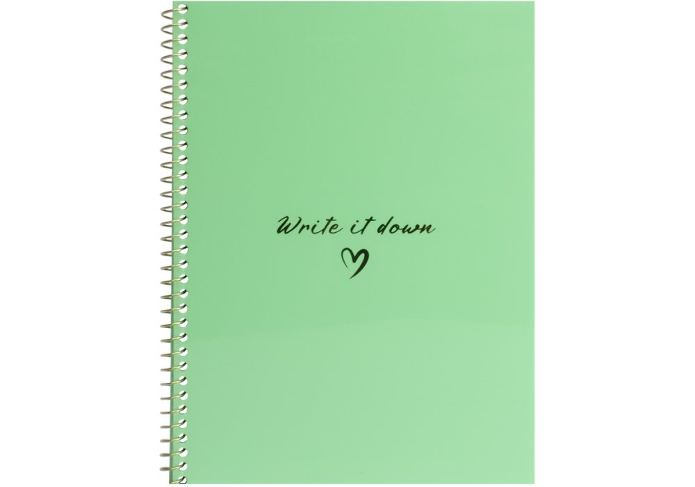 Блокнот пруж. бок. А5 60арк. кліт. пласт. м'ятний №O69167/Optima/(72) — фото товару | Канцелярський Сад