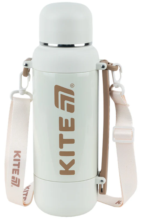 Термос метал. 1,2л "Kite" бежевий №K25-1225-2 — фото товару | Канцелярський Сад