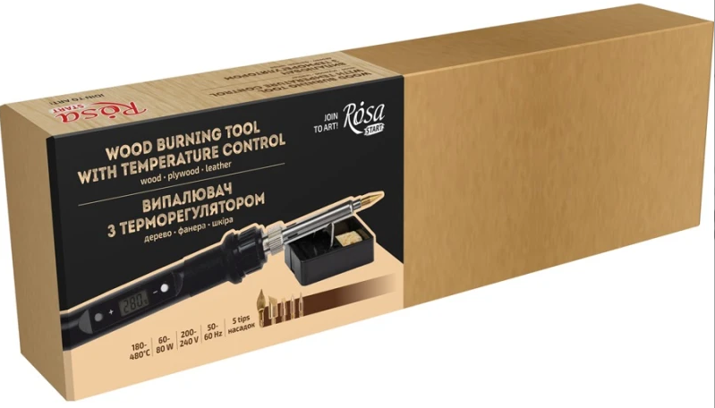 Випалювач по дереву "ROSA START" з терморегулятором,5 насадок №936H — купити | Канцелярський Сад