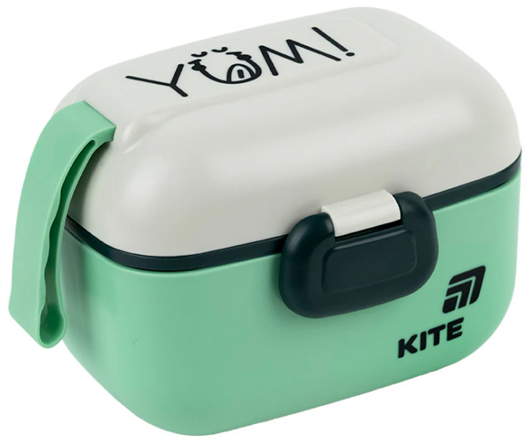 Ланч бокс пласт. "Kite" 450мл з наповненням,зелений №K25-1185-3 — фото товару | Канцелярський Сад