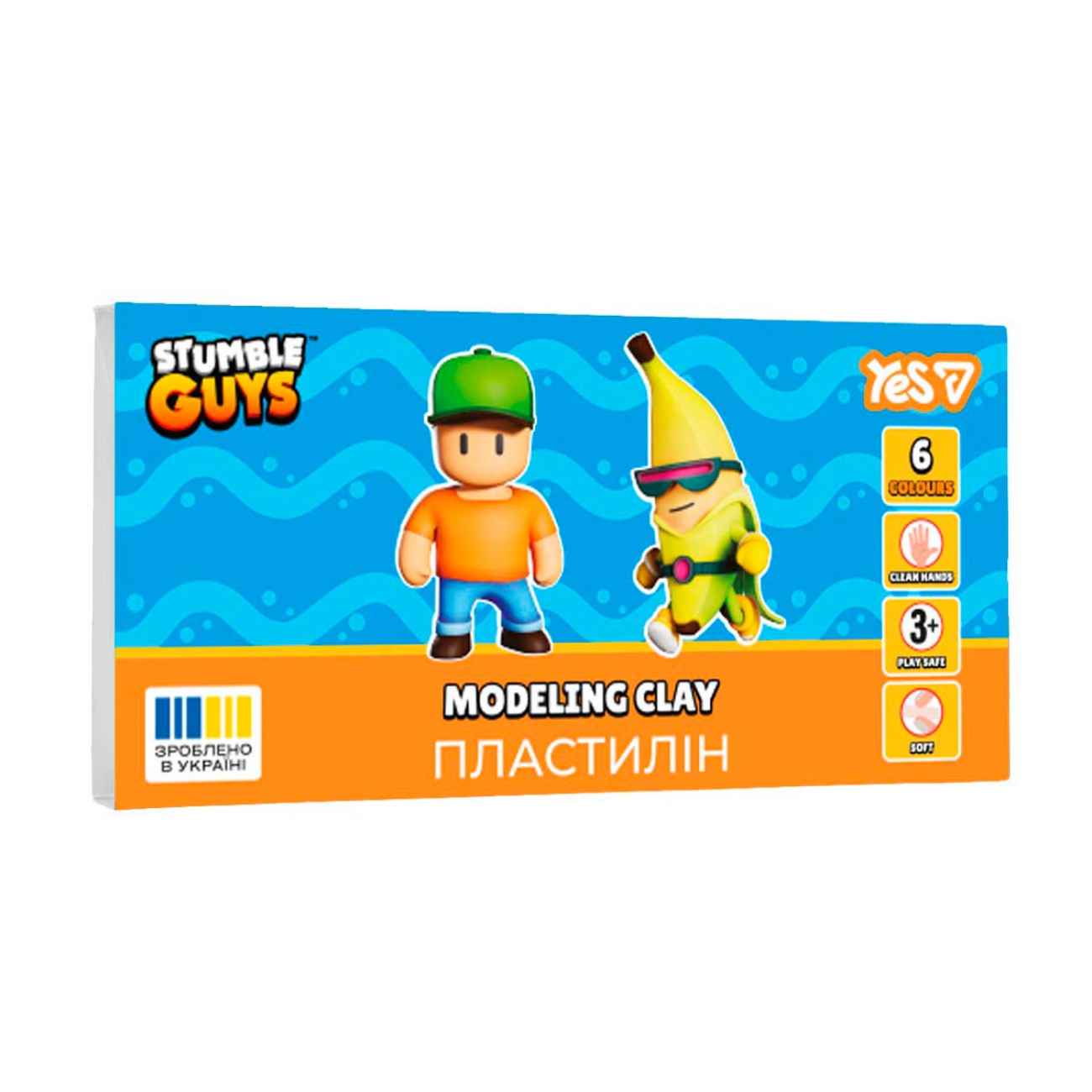 Пластилін "Yes" Stumble Guys 6 кольор. 120гр №540725(40) — фото товару | Канцелярський Сад
