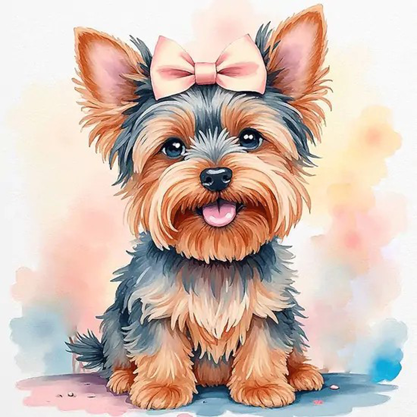 Полотно з контуром "Arteo" №GPA283176 Цуценя з бантиком 20х20,бавовна,дрібне зерно, ХДФ — купити | Канцелярський Сад