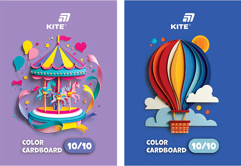 Картон кольор. А5 10арк./10кольор. №K26-1257/Kite/(40) — фото товару | Канцелярський Сад