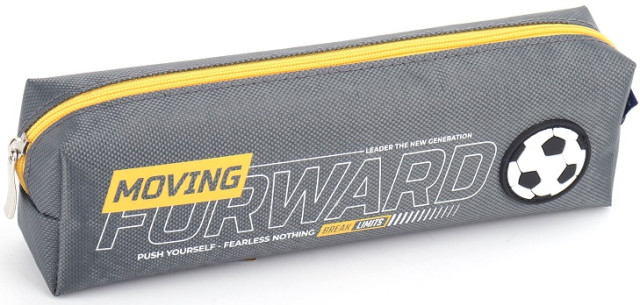 Пенал 1від., б/н,на блиск. сірий №KJ3908/Мандарин/(48) — фото товару | Канцелярський Сад