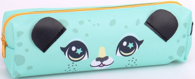 Пенал 1від., б/н,на блиск. бірюзовий №KJ3960/Мандарин/(48) — фото товару | Канцелярський Сад