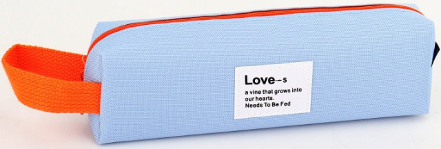 Пенал 1від., б/н,на блиск. блакитний №KJ4038/Мандарин/(48) — фото товару | Канцелярський Сад