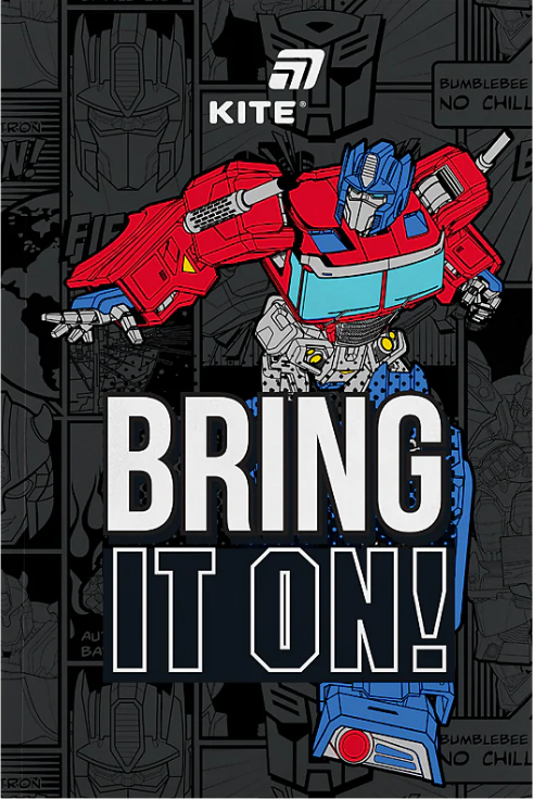 Блокнот А5 64арк. б/лін. м'яка обкл. Transformers термобіндер №TF26-193/Kite/(10) — фото товару | Канцелярський Сад