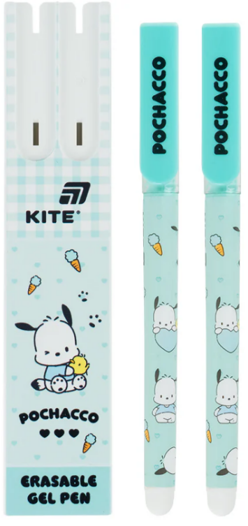 Набір ручок гел. "Kite" №PC26-069 Pochacc 2шт "пиши-стирай" 0,5мм синя, у пеналі(4) — купити | Канцелярський Сад