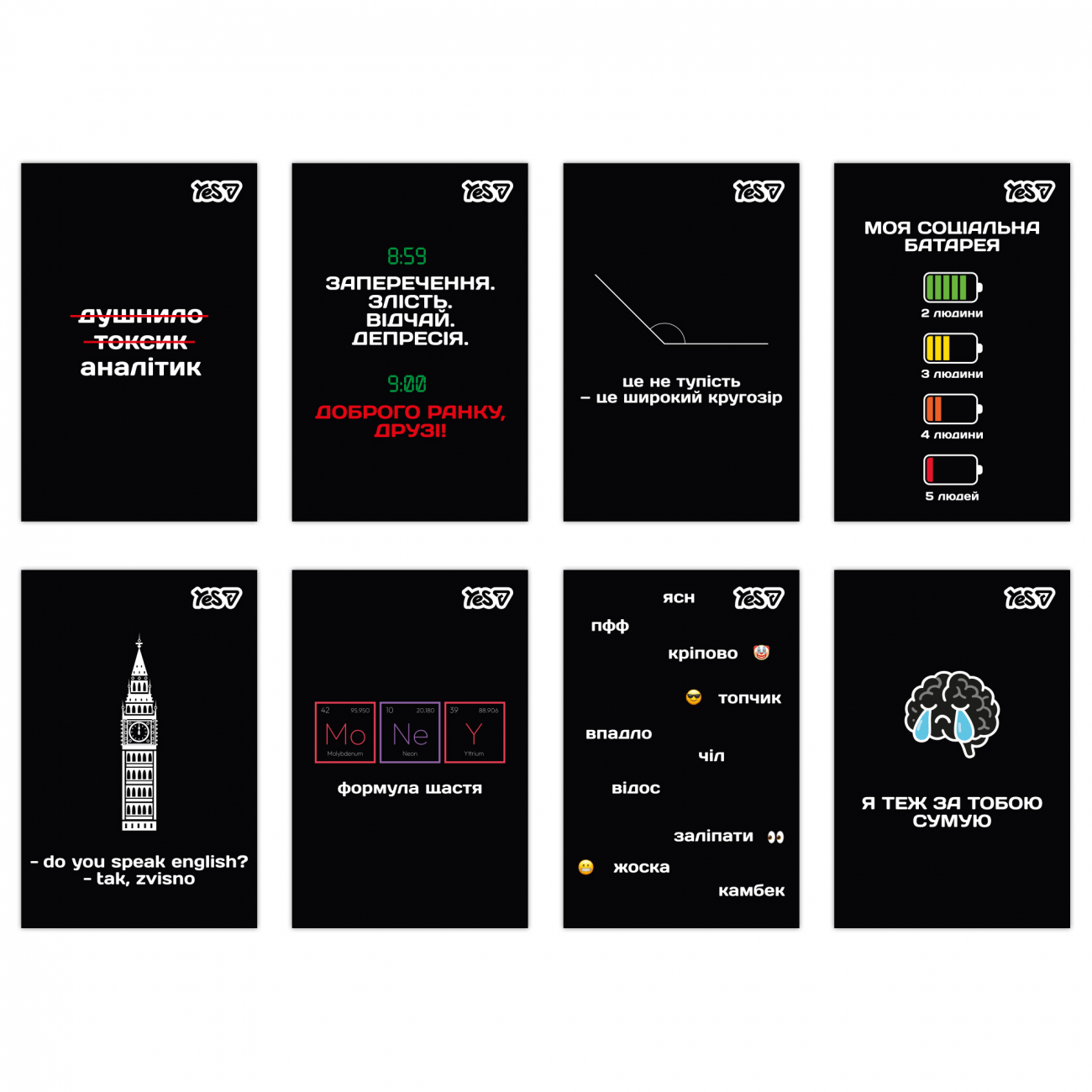 Блокнот А7 48арк. кліт. карт. Slang Mode №152571/Yes/(40)(320) — фото товару | Канцелярський Сад