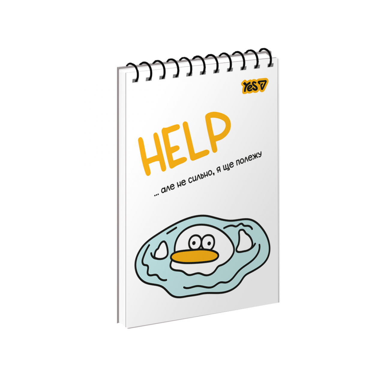 Блокнот пруж. А6 80арк. кліт. карт. обкл. ВД-лак Help №152476/Yes/ — фото товару | Канцелярський Сад