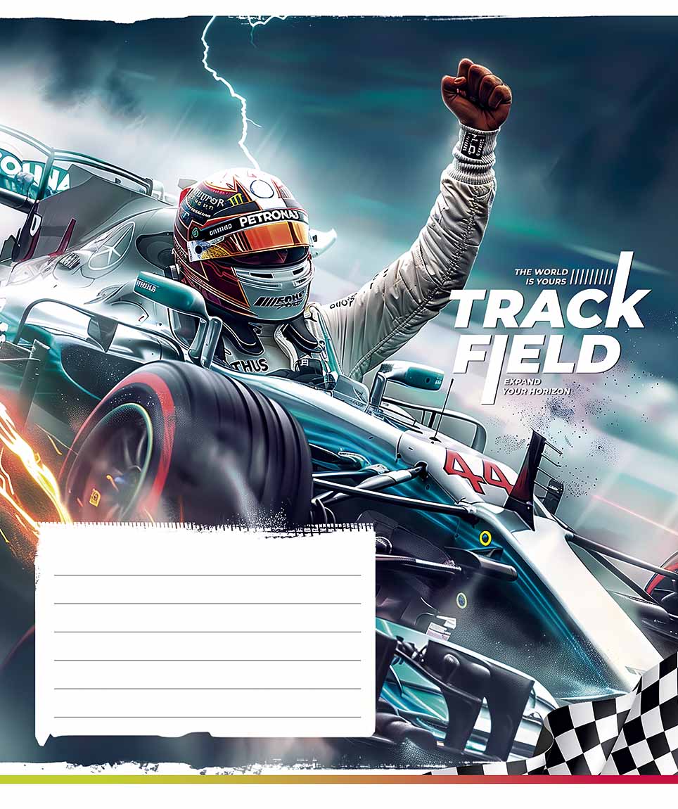 Зошит 18арк. кліт. Школярик "Track field" ВД-лак №018-3671K(25)(250) — фото товару | Канцелярський Сад