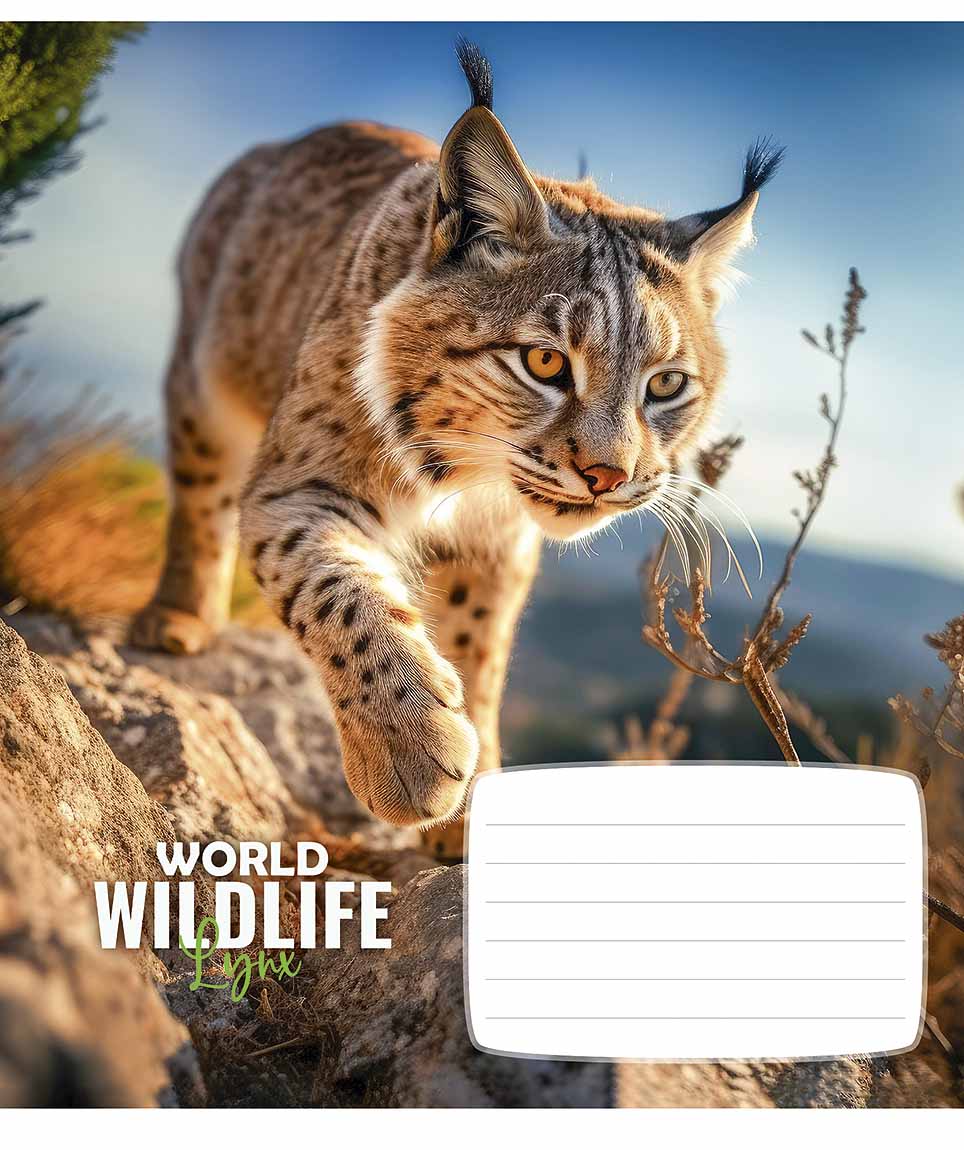 Зошит 18арк. лін. Школярик "Wildlife" ВД-лак №018-3679L(25)(250) — фото товару | Канцелярський Сад