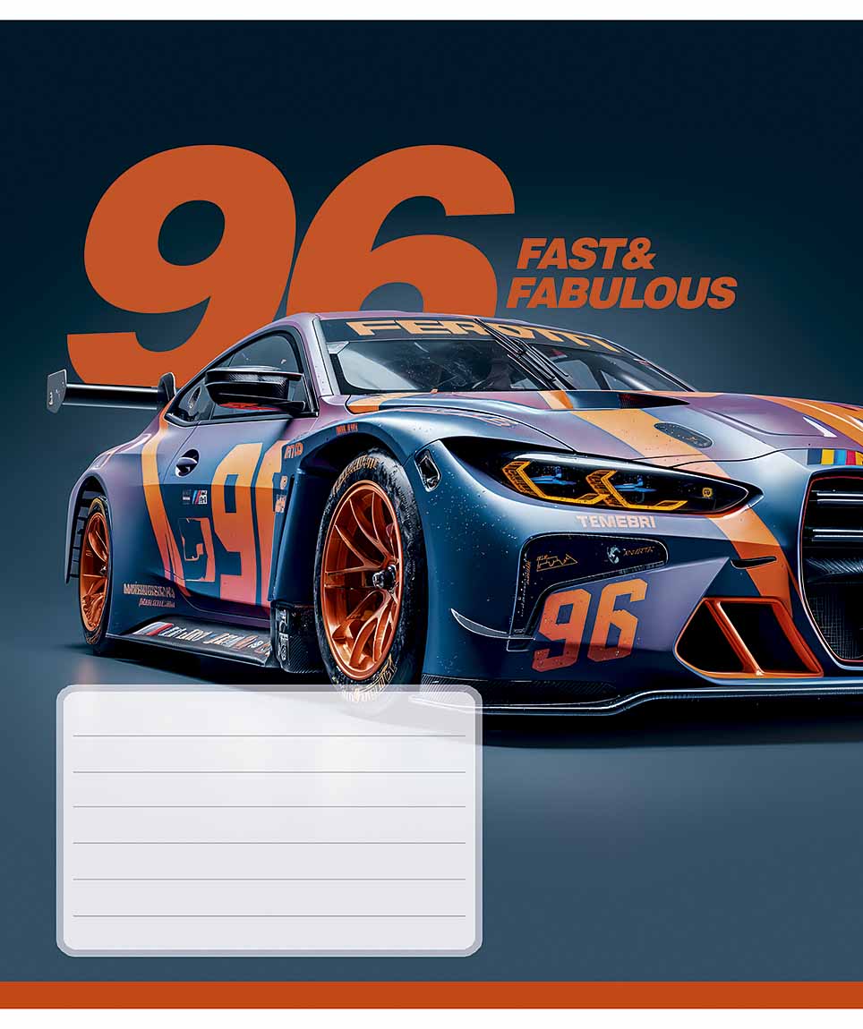 Зошит 24арк. лін. Школярик "Fast&Fabulous" ВД-лак №024-3683L(25)(200) — фото товару | Канцелярський Сад