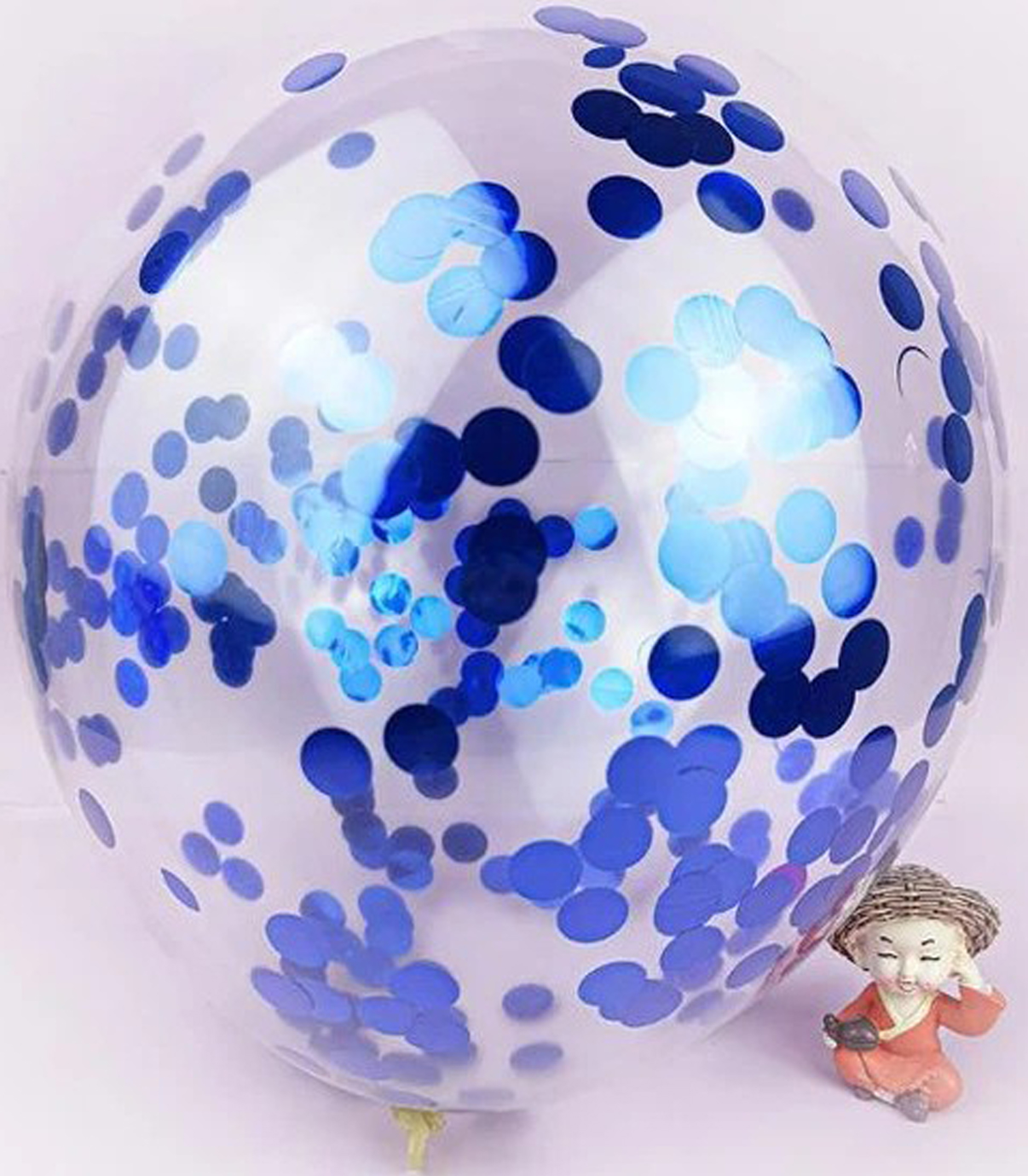 Набір кульок повітр. латексних "Maxi" 6шт з конфетті, асорті №MX630005MIX(1)(24) — фото товару | Канцелярський Сад