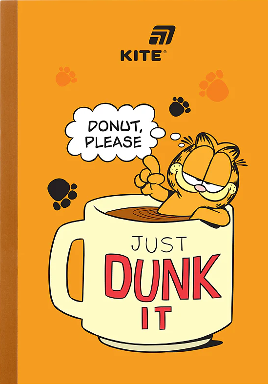 Блокнот А5 40арк. кліт. м'яка обкл. "Garfield" №GF26-091/Kite/(10) — фото товару | Канцелярський Сад